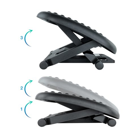 Reposapies Tooq Tqfr0603-b Ajustable En Altura E Inclinacion Color Negro