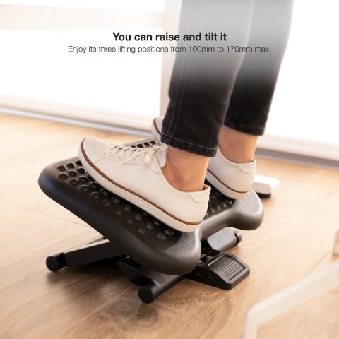 Reposapies Tooq Tqfr0603-b Ajustable En Altura E Inclinacion Color Negro