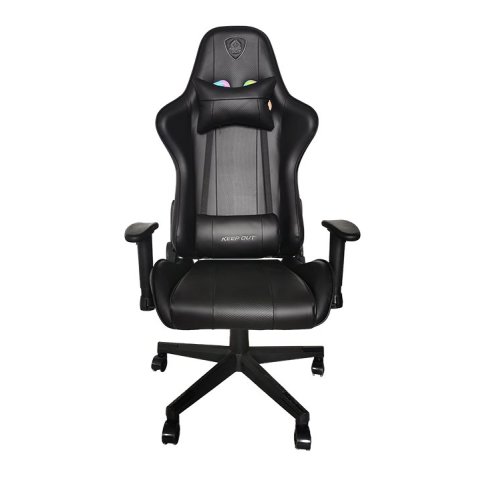 Silla Gamer Pro Keep Out Xsrgb-racing Black Iluminación Rgb Con Mando A Distancia Reposabrazos 2d Cojin Lumbar Y Cervical Ofe