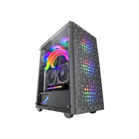 Caja Atx Semitorre Gaming Mars Gaming Mcmag Negra Frontal Doble Rejilla Magnetica Lateral Cristal Templado 3x120mm Rgb Doble