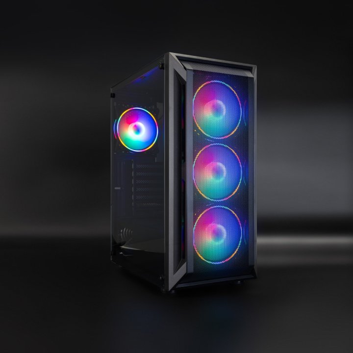 Caja Atx Semitorre Gaming Tooq Tqgcc101-b "ragnärok" Negra Atx micro Atx mini Itx Ventana Lateral De Cristal Templado