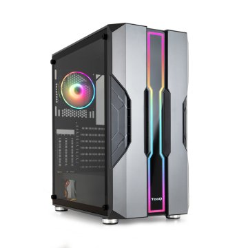 Caja Atx Semitorre Gaming Tooq Tqgcc103-b "nightcity" Negra Eatx atx micro Atx mini Tx Frontal Led Argb Ventana Lateral Crist