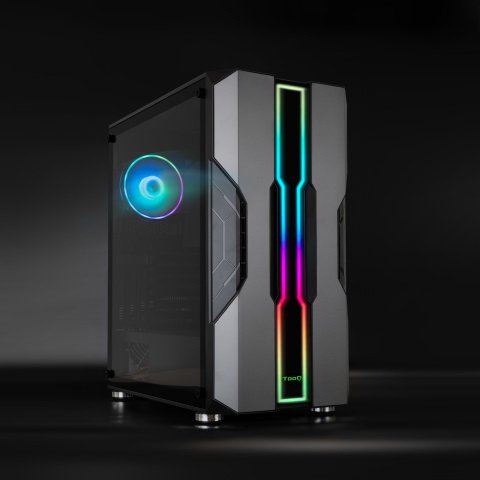 Caja Atx Semitorre Gaming Tooq Tqgcc103-b "nightcity" Negra Eatx atx micro Atx mini Tx Frontal Led Argb Ventana Lateral Crist