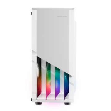 Caja Atx Semitorre Gaming Mars Gaming Mc-x2 White Frontal En Acero Ventiladores Frgb Sin Fuente De Alimentacion 2