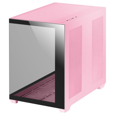 Caja E-atx Torre Gaming Mars Gaming Mcv4 Pink Xxl Premium Custom Doble Ventana De Cristal Templado Continuo Sin Fuente De Ali