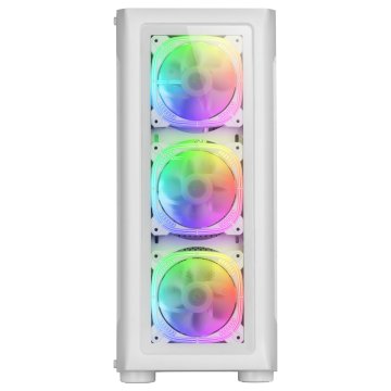 Caja E-atx Torre Gaming Mars Gaming Mc-neo White Premium 4 Ventiladores Argb Frontal Y Lateral De Cristal Templado Sin Fuente 2