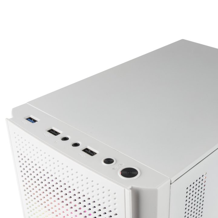 Caja Microatx Gaming Mars Gaming Mc300 White Frontal Mesh 3xventiladores 120mm Rgb Lateral De Cristal Templado Sin Fuente De 
