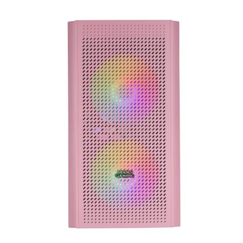 Caja Microatx Gaming Mars Gaming Mc300 Pink Frontal Mesh 3xventiladores 120mm Rgb Lateral De Cristal Templado Sin Fuente De A