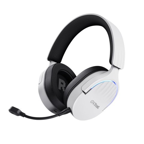 Headset Bluetooth Trust Gaming Fayzo Gxt 491 Blanco 25304 Bt Y Usb 2.4ghz Microfono Desmontable Y Flexible Carga Usb-c Contro