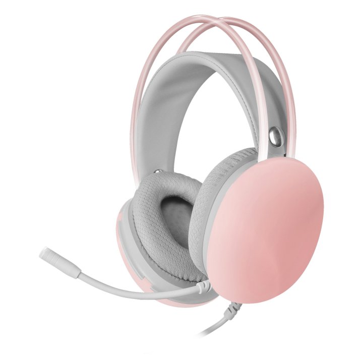 Headset Mars Gaming Mh-glow Pink Jack 3.5mm Y Alimentacion Por Usb Iluminacion 360º Chroma En Diadema Y Auriculares Sonido Ul