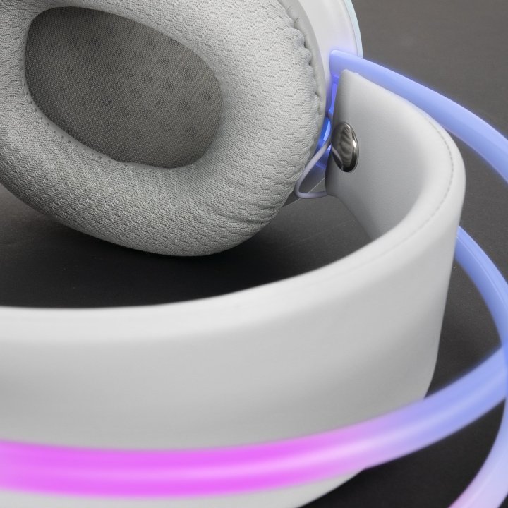 Headset Mars Gaming Mh-glow Pink Jack 3.5mm Y Alimentacion Por Usb Iluminacion 360º Chroma En Diadema Y Auriculares Sonido Ul