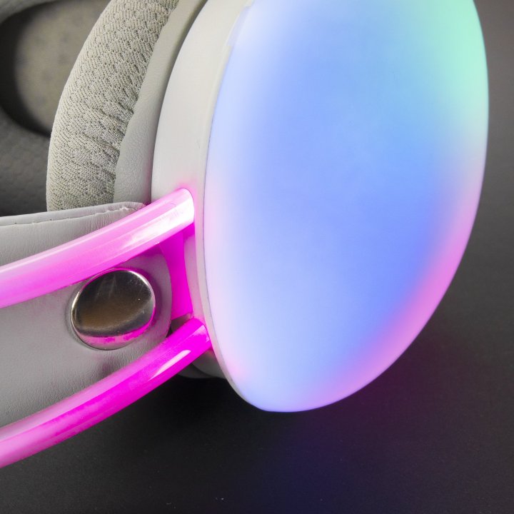Headset Mars Gaming Mh-glow White Jack 3.5mm Y Alimentacion Por Usb Iluminacion 360º Chroma En Diadema Y Auriculares Sonido U