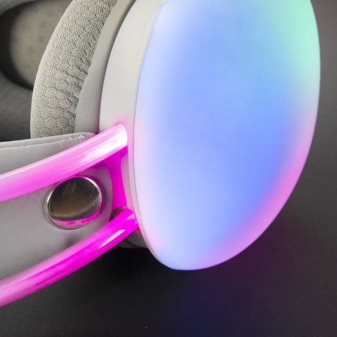 Headset Mars Gaming Mh-glow White Jack 3.5mm Y Alimentacion Por Usb Iluminacion 360º Chroma En Diadema Y Auriculares Sonido U