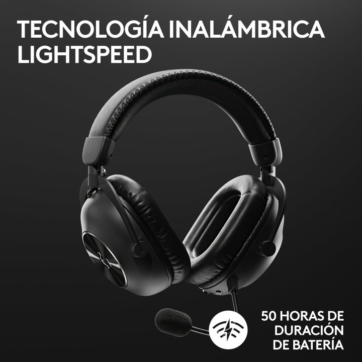 Headset Logitech Wireless Gaming Pro X 2 Lightspeed Black P n  981-001263