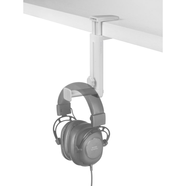 Soporte De Auriculares Mars Gaming Mhh2 White Instalacion Por Debajo O Encima De La Mesa Rotacion 360º