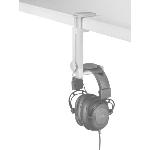 Soporte De Auriculares Mars Gaming Mhh2 White Instalacion Por Debajo O Encima De La Mesa Rotacion 360º