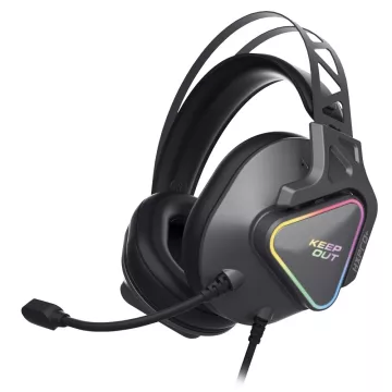 Headset Gaming Keepout Hx801 7.1 Con Altavoces De 53mm Usb 2.0 Iluminacion Rgb Microfono Plegable Compatible Pc ps4 ....