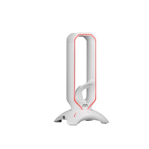 Soporte Mars Gaming Mhhpro White Para Auriculares Con Hub Usb 3.0 2p Y Bungee Pra Mouse Con Iluminacion Rgb