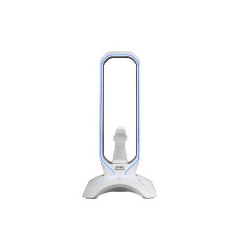 Soporte Mars Gaming Mhhpro White Para Auriculares Con Hub Usb 3.0 2p Y Bungee Pra Mouse Con Iluminacion Rgb