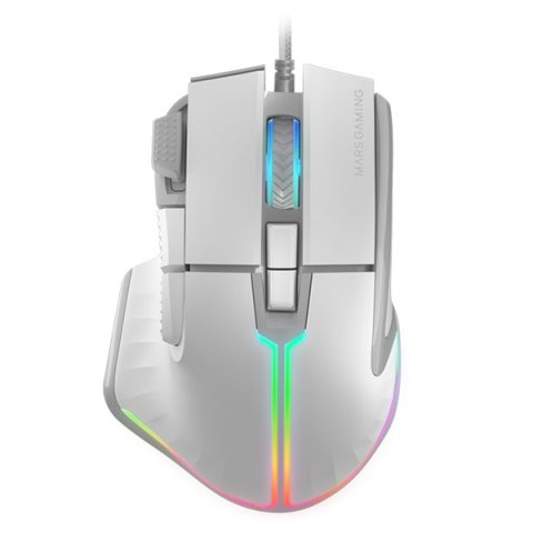 Mouse Mars Gaming Mm-xt White 9b 12800dpi Rgb Cable Feather Paracord