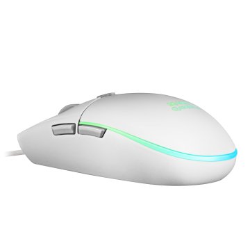 Mouse Mars Gaming Rgb Mmg White 3200dpi 6 Botones Iluminacion Flow Switches Huano 2
