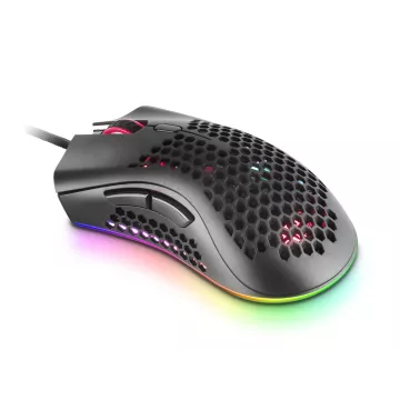 Mouse Mars Gaming Rgb Mmex Dise¥o Hive Black 50-32000 Dpi Pixart 3389pro Switch Superficie Perforada Iluminacion Rgb Chroma