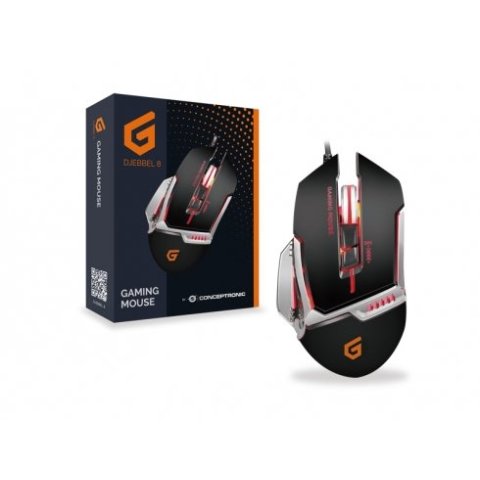 Mouse Conceptronic Gaming Djebbel02b Usb Alta Sensibilidad Sensor 4000dpi Botones Programables