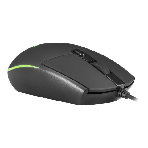 Mouse Mars Gaming Rgb Mmg Black 3200dpi 6 Botones Iluminacion Flow Switches Huano