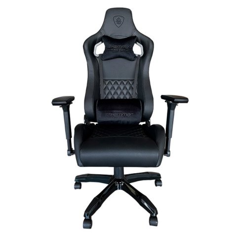 Silla Gamer Pro Keep Out Xspro Hammer Silver Black Cuero Sintetico De Alta Calidad Elevador 80mm Reposabrazos 4d Ruedas De Pu