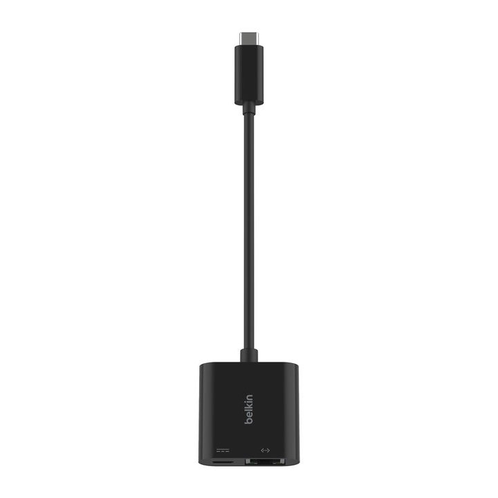 Adaptador Belkin Inc019btbk Usb-c A Ethernet + Carga 100w Color Negro