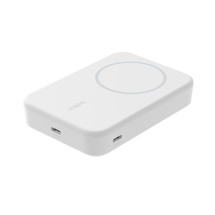 Base De Carga Inalambrica Belkin Bpd008btwh Magnetica10000mah Con Qi2 De 15w Blanca