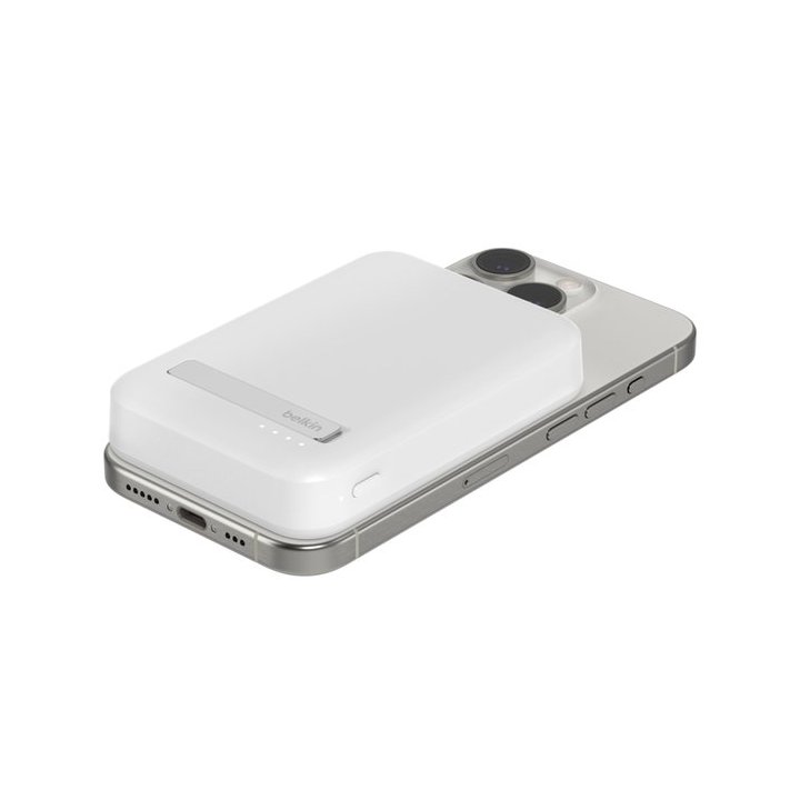 Base De Carga Inalambrica Belkin Bpd007btwh Magnetica 8000mah Con Qi2 De 15w Blanca