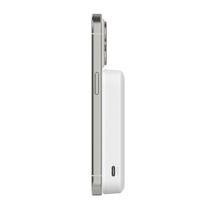 Base De Carga Inalambrica Belkin Bpd007btwh Magnetica 8000mah Con Qi2 De 15w Blanca