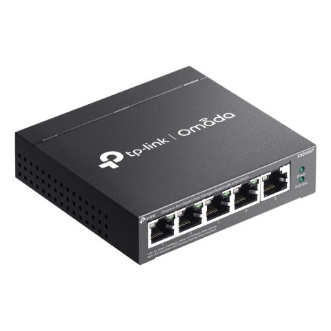 Switch Gestionable Tp-link Es205g Omada 5p 5x1gb Rj45 4 Poe Facil Gestion Carcasa Metalica Vlan Qos 