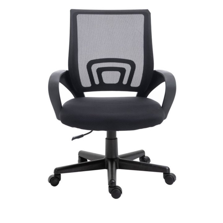 Silla De Oficina Equip De Malla Color Negro Recubrimiento Pu De Alta Calidad Diseño Ergonomico
