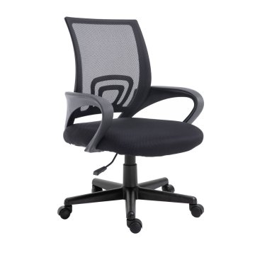 Silla De Oficina Equip De Malla Color Negro Recubrimiento Pu De Alta Calidad Diseño Ergonomico 2