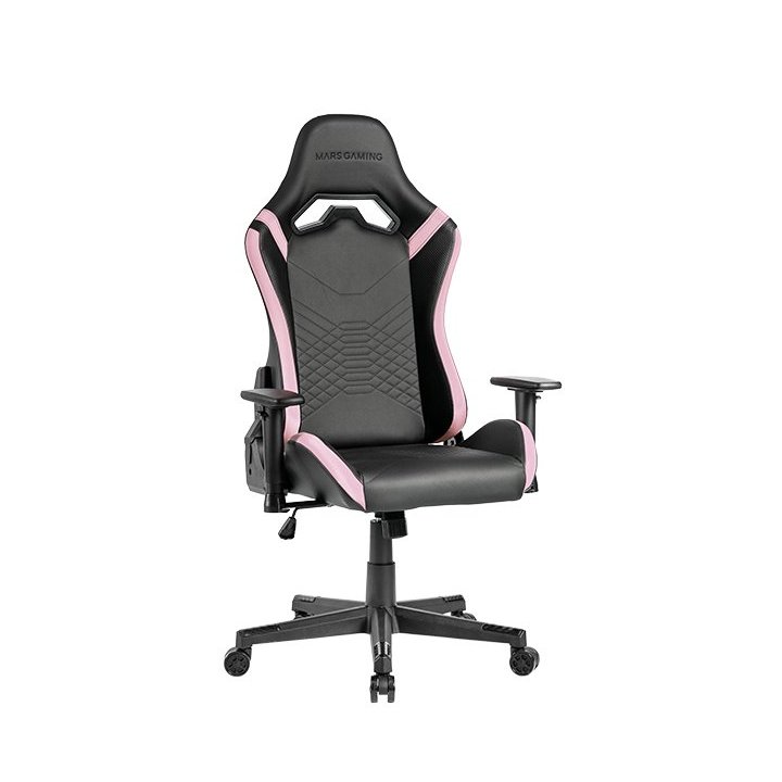 Silla Gamer Mars Gaming Mgcprobpk Negra Con Detalle Rosas Brazos Regulables En Altura Reclinable 135º Cojines Ergonomicos Sof