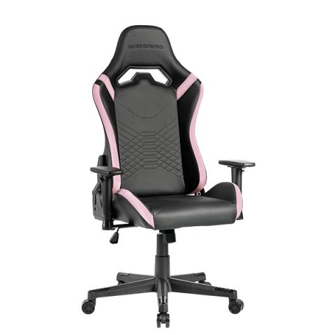 Silla Gamer Mars Gaming Mgcprobpk Negra Con Detalle Rosas Brazos Regulables En Altura Reclinable 135º Cojines Ergonomicos Sof