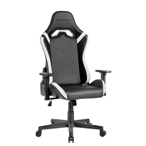 Silla Gamer Mars Gaming Mgcprobw Negra Con Detalle Blancos Brazos Regulables En Altura Reclinable 135º Cojines Ergonomicos So
