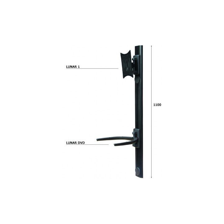 Soporte De Pared Orientable Omb Lunar-genio Para Pantalla 10"-50" Verti.+-20âº Giro 90âº Vesa 200x200 Soporte Inf. Regulable 