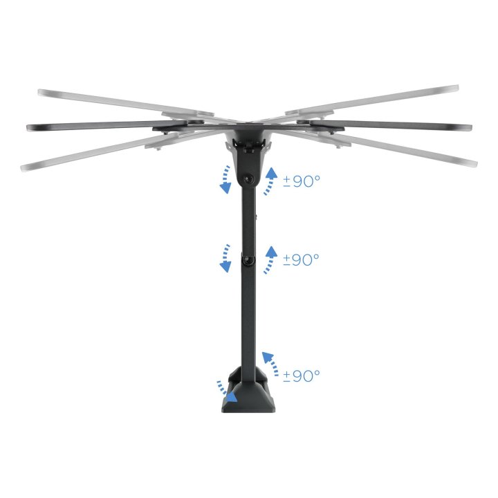 Soporte De Pared Orientable Tooq Lp6055tn-b Para Pantalla 23-55" Max. 30kg Vesa Max. 400x400 Inclinacion giro Negro
