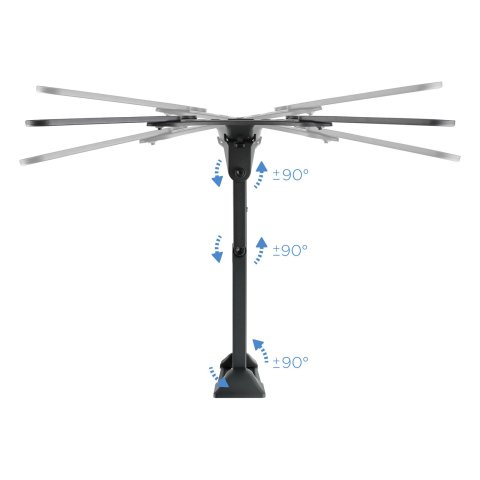 Soporte De Pared Orientable Tooq Lp6055tn-b Para Pantalla 23-55" Max. 30kg Vesa Max. 400x400 Inclinacion giro Negro