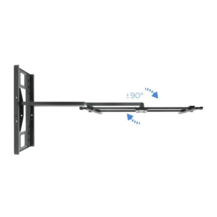 Soporte De Pared Orientable Tooq Lp4380xl-b Para Pantalla 43"- 80" Max 50kg Doble Brazo Giratorio Gran Angular Vesa 200x200 H