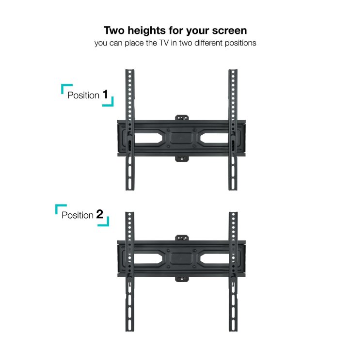 Soporte De Pared Orientable Tooq Lp7843tn-b Para Pantalla 32"- 55" Doble Brazo Con Giro E Inclinacion Max 35kg Vesa 100x100 H