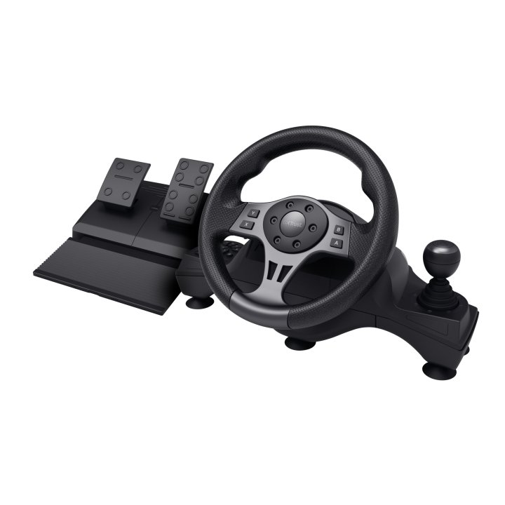 Volante Trust Gxt-289 Con Respuesta De Vibracion Y Pedales 25122 Compatible  Con Pc Y Consolas 25122
