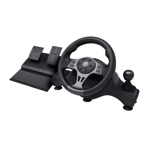 Volante Trust Gxt-289 Con Respuesta De Vibracion Y Pedales 25122 Compatible  Con Pc Y Consolas 25122