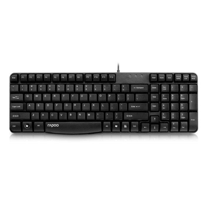 Teclado Rapoo Usb N2400 Portugues Resistente A Salpicaduras Membrana Sellada 