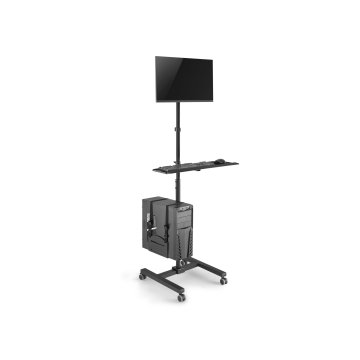 Soporte De Suelo Con Ruedas Equip 650171 Para Pantalla 17"-32" Cpu Y Teclado Max. 8kg Vesa 100x100 2