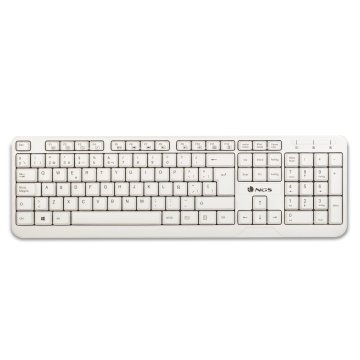 Teclado Multimedia Ngs Spike Usb 12 Teclas Multimedia Color Blanco