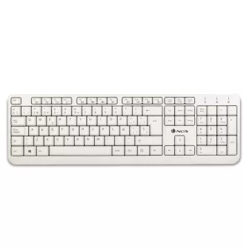 Teclado Multimedia Ngs Spike Usb 12 Teclas Multimedia Color Blanco